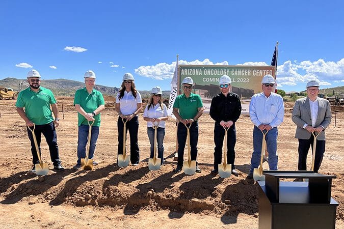 Groundbreaking photo at the Arizona Oncology Cancer Center.