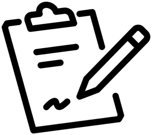 Icon of Clipboard and Pen