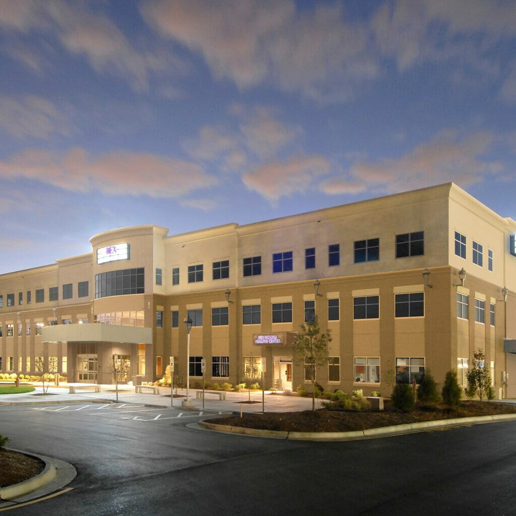 Exterior front entrance of REX Healthcare of Knightdale