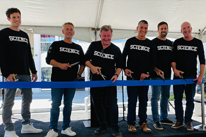 Ribbon cutting Hatch Spaces Life science